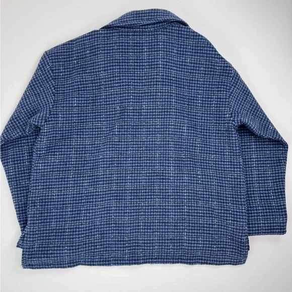 Columbia Women’s Blue/Black/White Plaid Button Lined Jacket with Pockets Size L - Picture 7 of 7